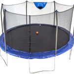 Skywalker 15-Feet Jump Nā Dunk Trampolines Blue with Safety Enclosure and Basketball Hoop